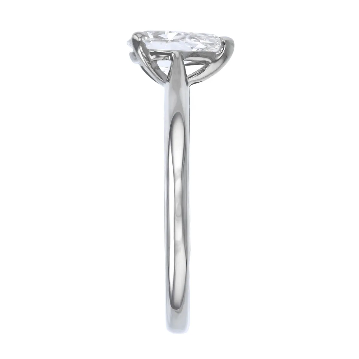 0.75ct Ophelia Pear Cut Diamond Solitaire Engagement Ring | 18ct White Gold