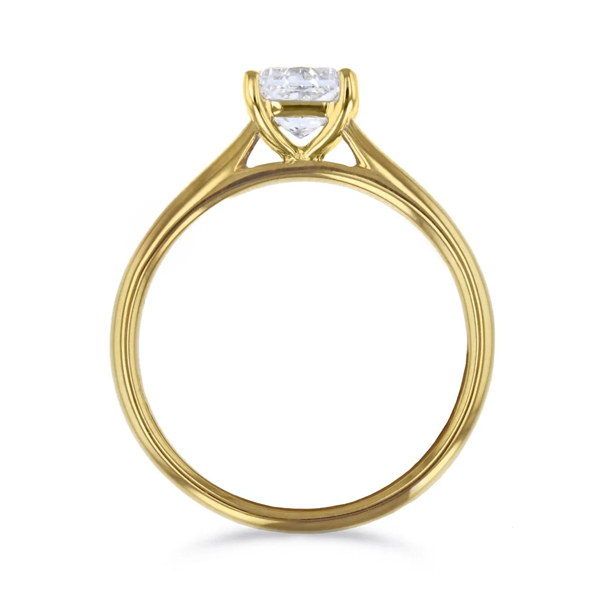0.75ct Ophelia Princess Cut Diamond Solitaire Engagement Ring | 18ct Yellow Gold