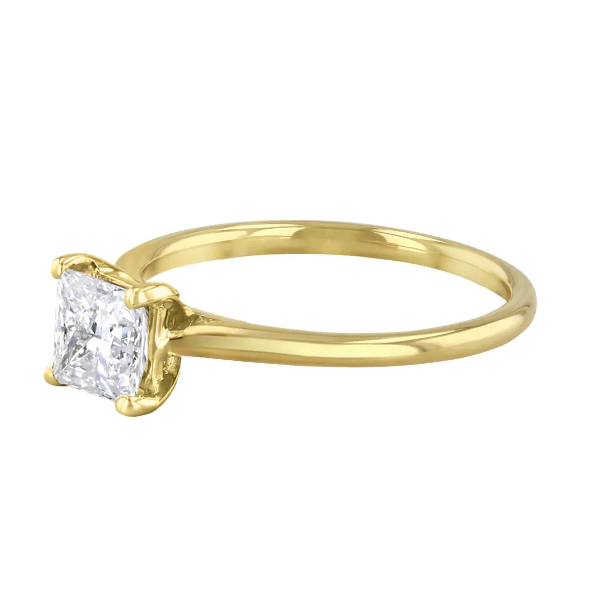 0.75ct Ophelia Princess Cut Diamond Solitaire Engagement Ring | 18ct Yellow Gold