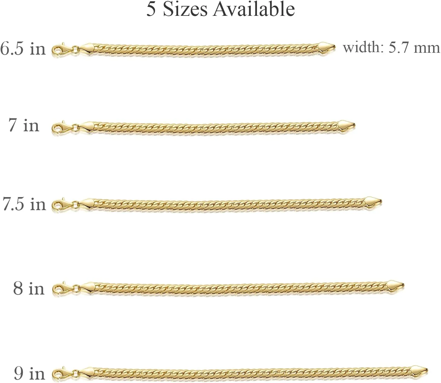 14K Gold Bracelets for Women & Men??s Bracelet Dense Cuban Gold Chain Bracelet for Women Bold Bracelets Non Tarnish Presents (6.5, 7, 7.5, 8, 9 in)