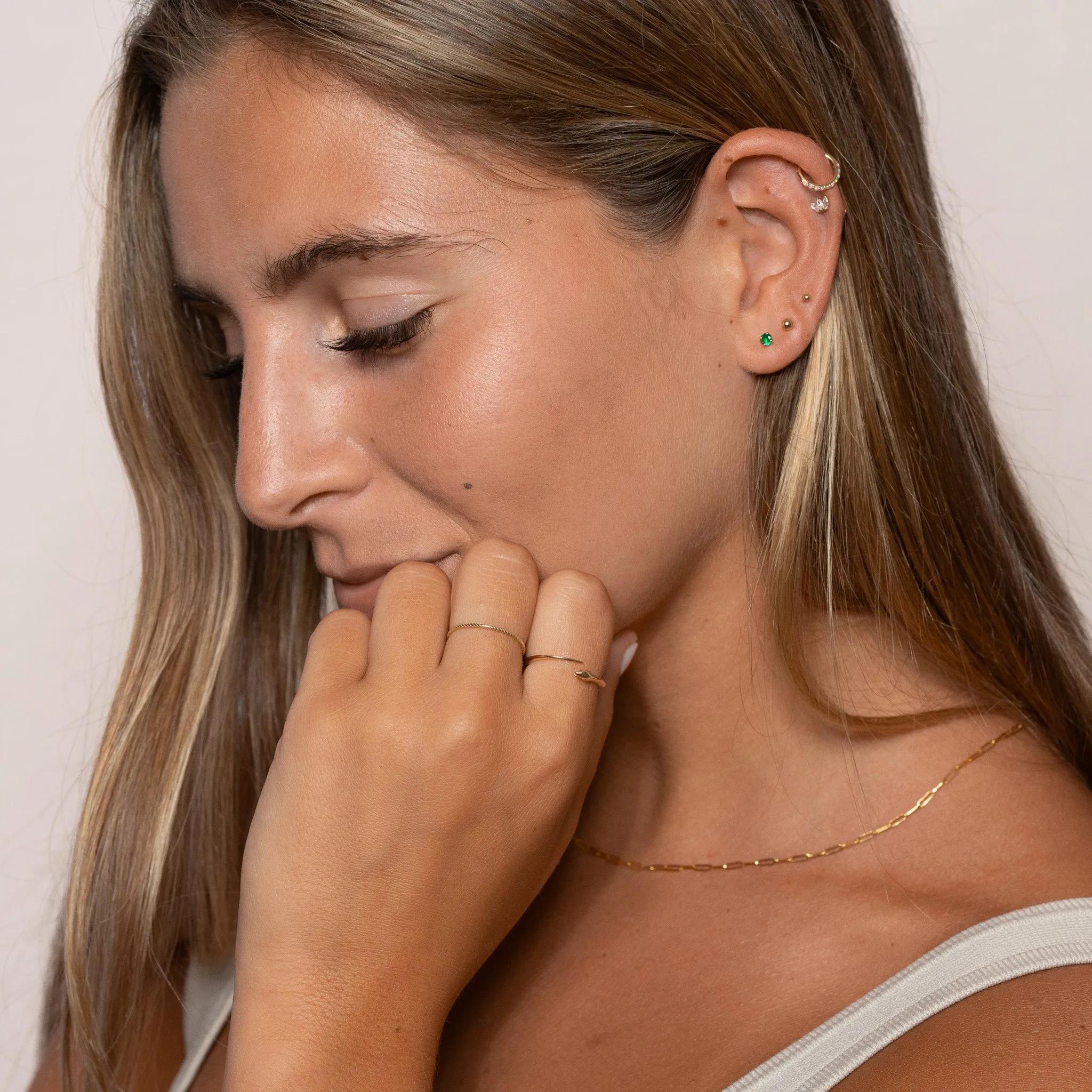 14K Solid Gold Twisted Rope Ring
