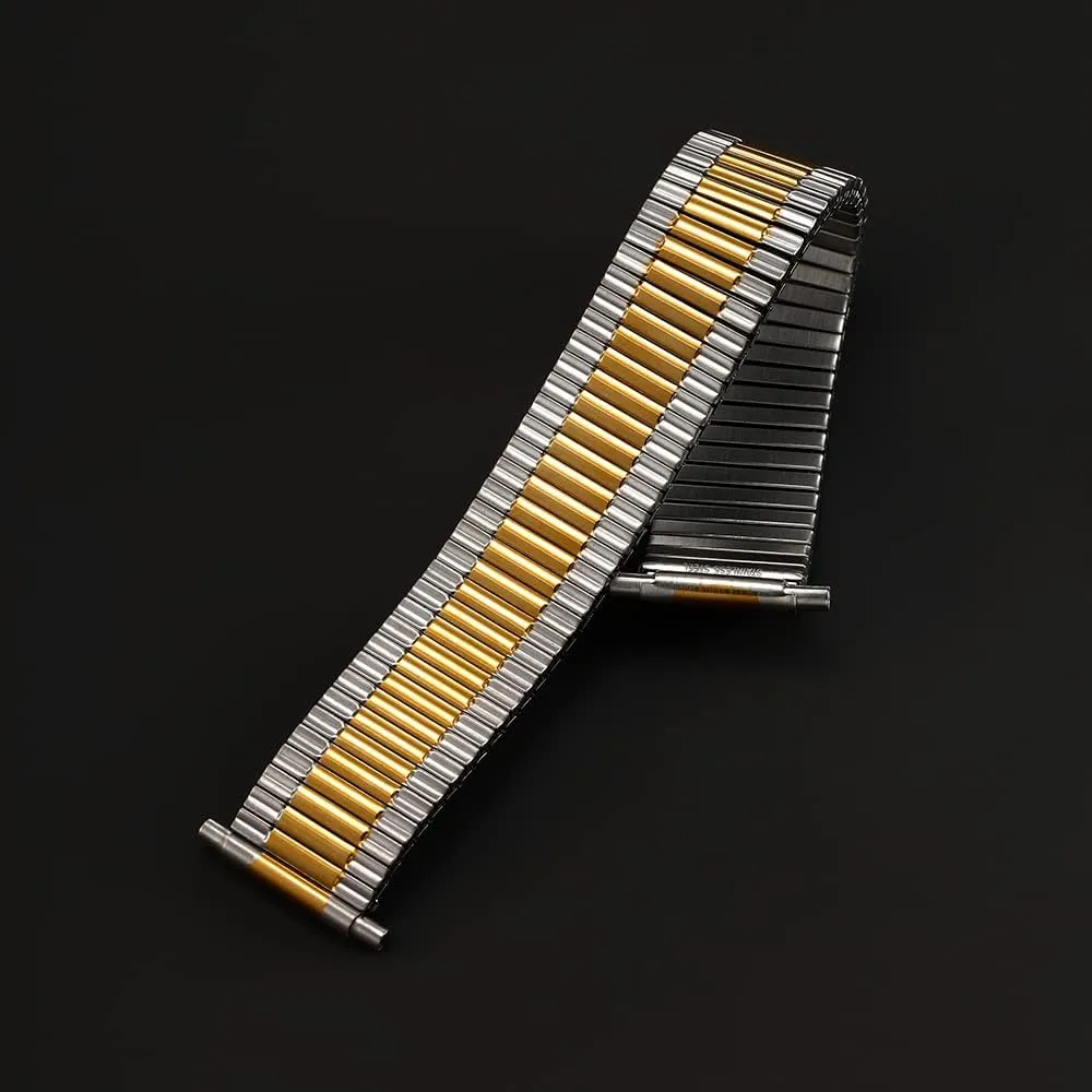 18-22mm Mens Stainless Steel Stretchy Expandable Watch Strap Bracelet