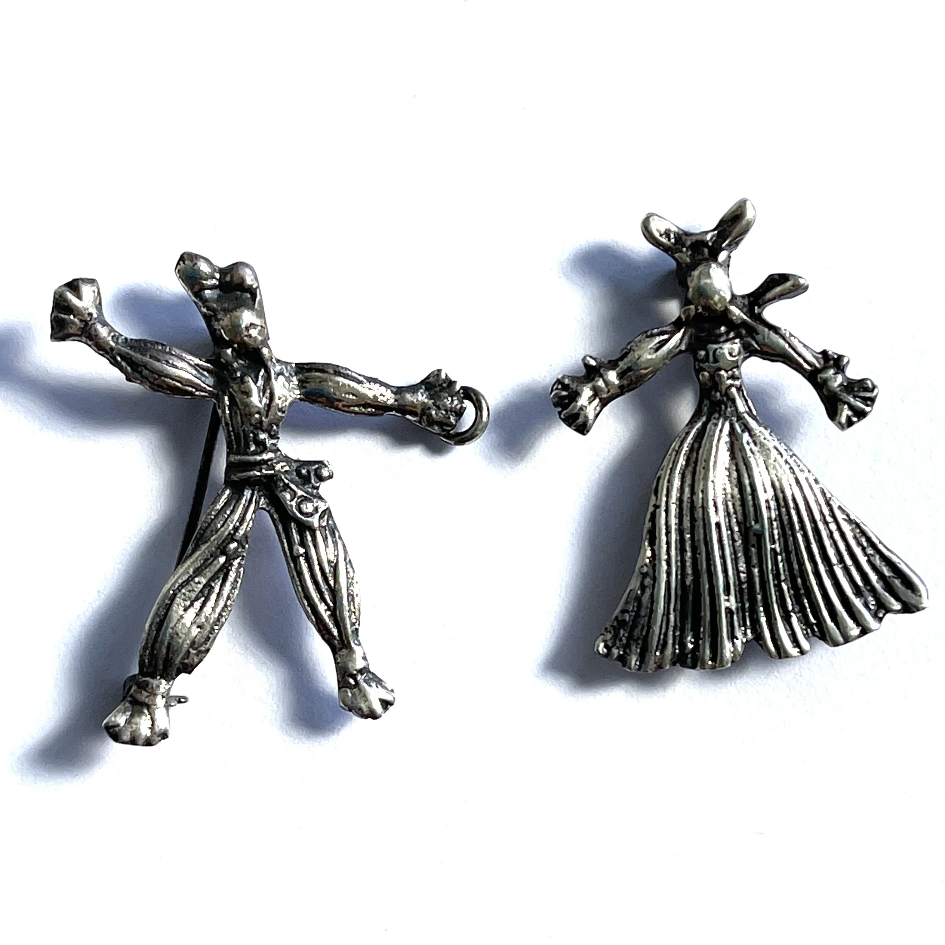 1950's Silver tone Ragdoll Scatter Pin Brooches