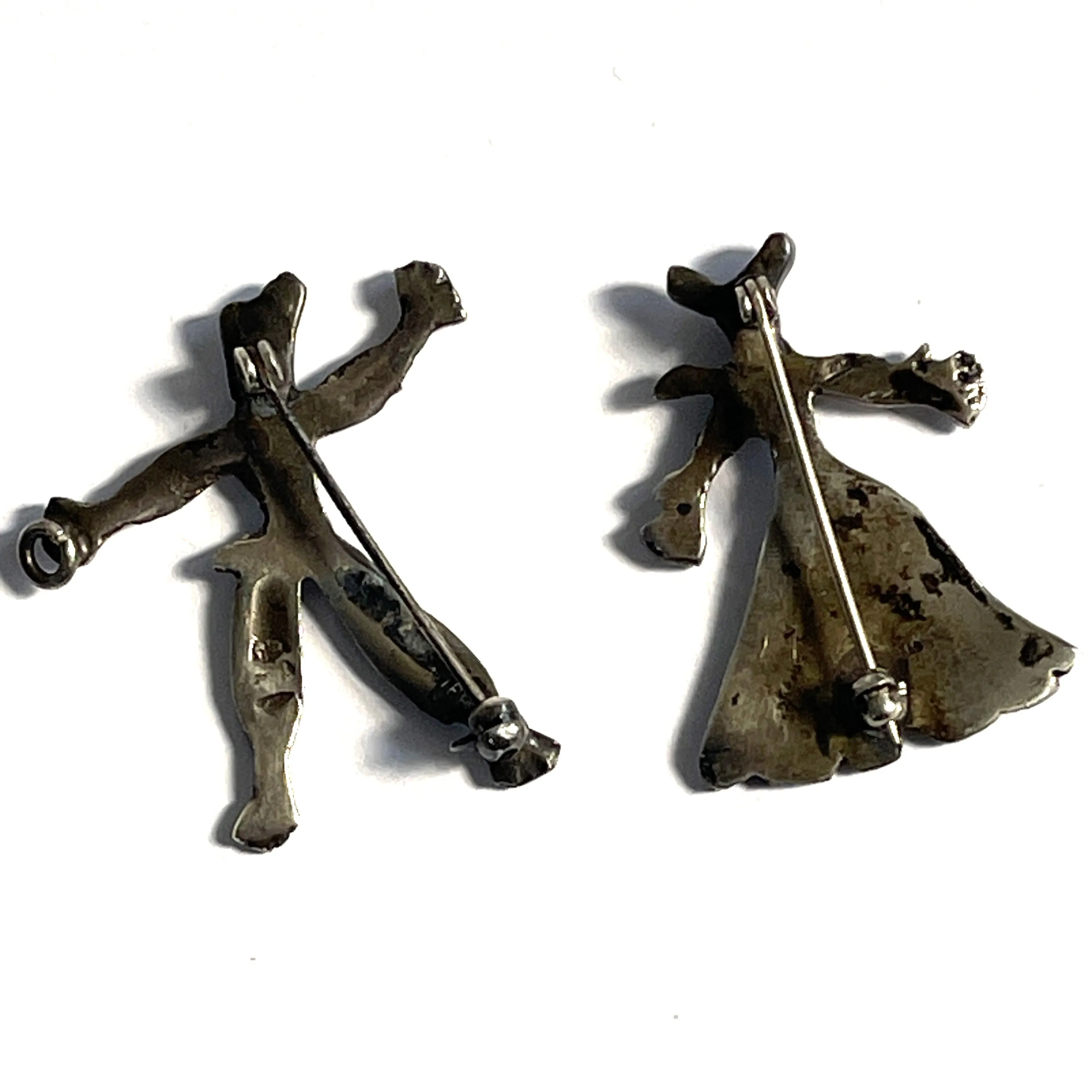 1950's Silver tone Ragdoll Scatter Pin Brooches