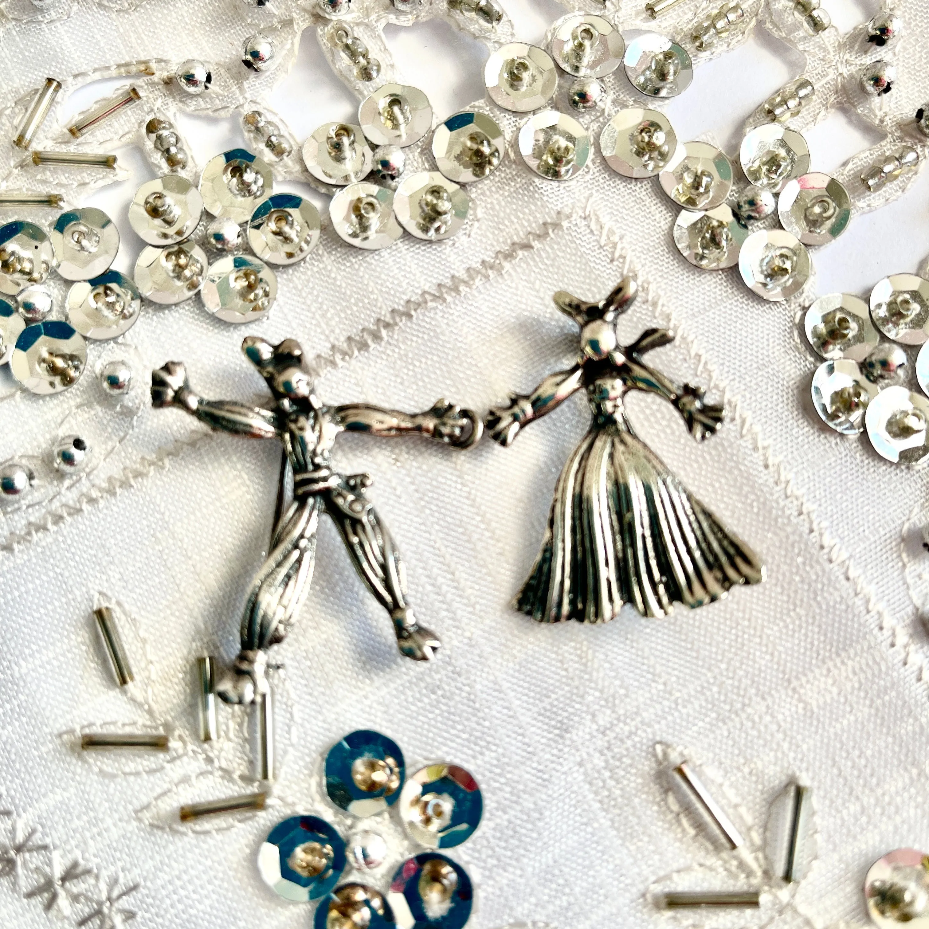 1950's Silver tone Ragdoll Scatter Pin Brooches