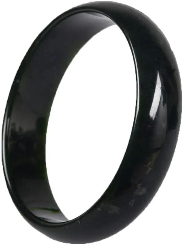 2.4in natural Retro jade stone bangle bracelet dark green jade handmade jade stone bracelet for women gift