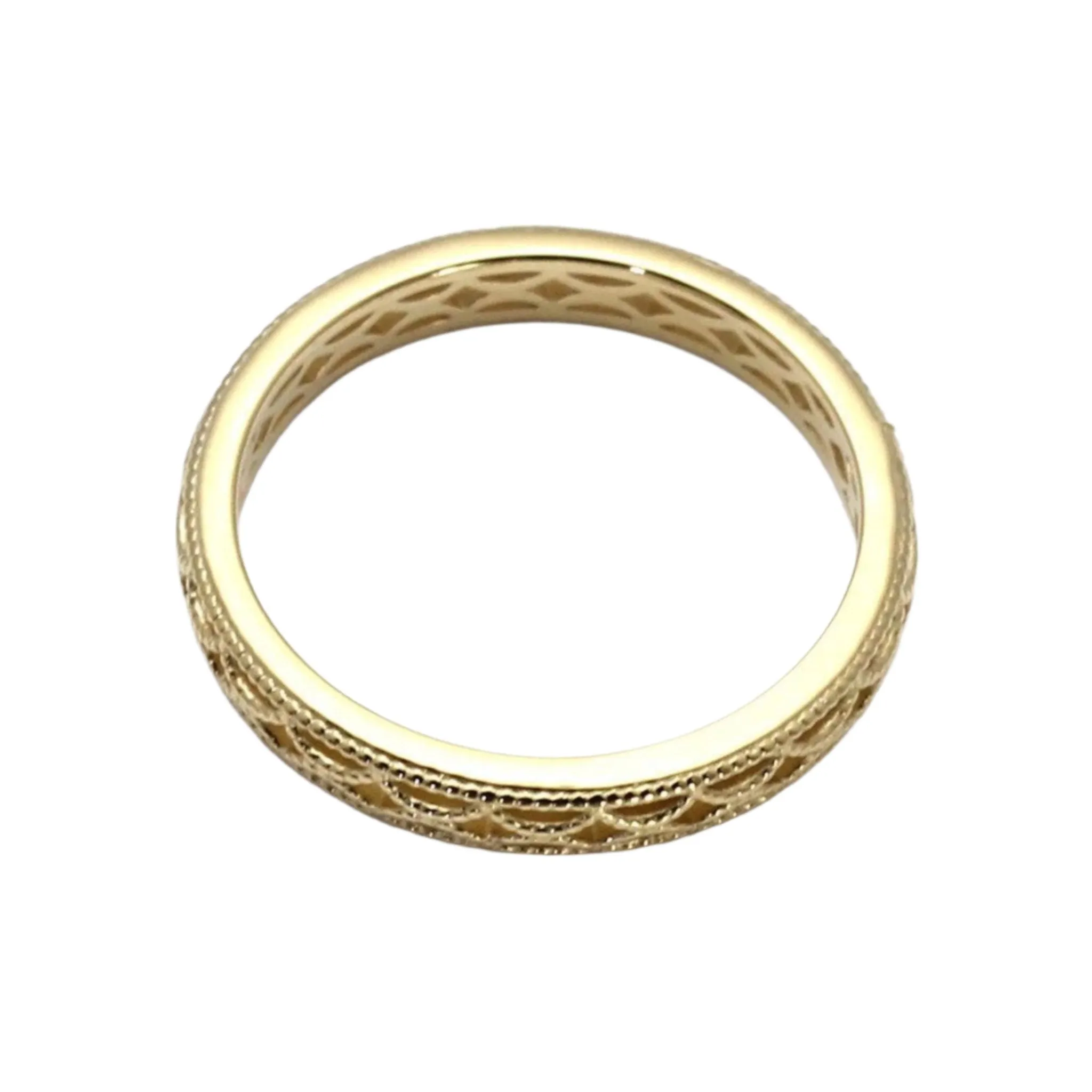 3mm Vintage Style Wedding Band | Art Deco Design with Filigree, Openwork and Milgrain