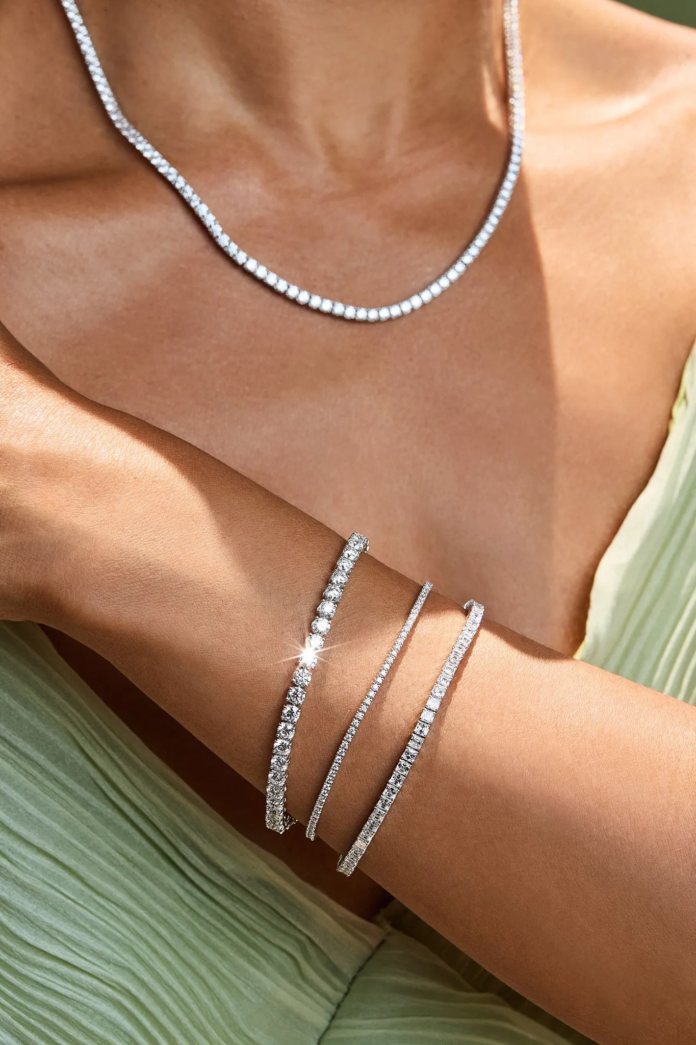 4.00ct   Claw Set Diamond Tennis Bracelet