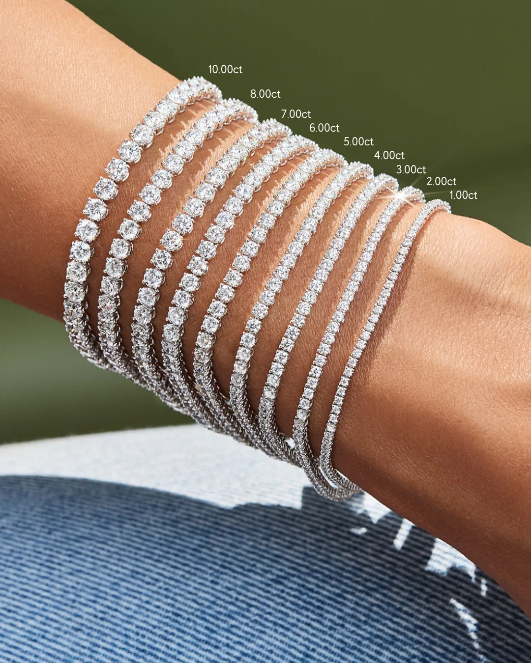 4.00ct   Claw Set Diamond Tennis Bracelet
