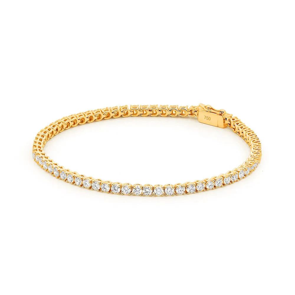 4.00ct   Claw Set Diamond Tennis Bracelet