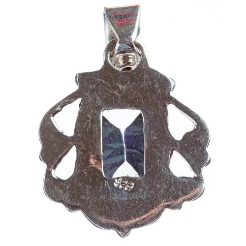 925 Sterling Silver Natural Gemstones Rainbow Magic Topaz Pendant FJSVP2107