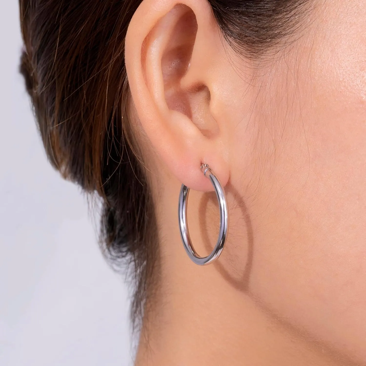 Amazon Essentials 14K Gold Plated Full Round Small Hoop Earrings for Women