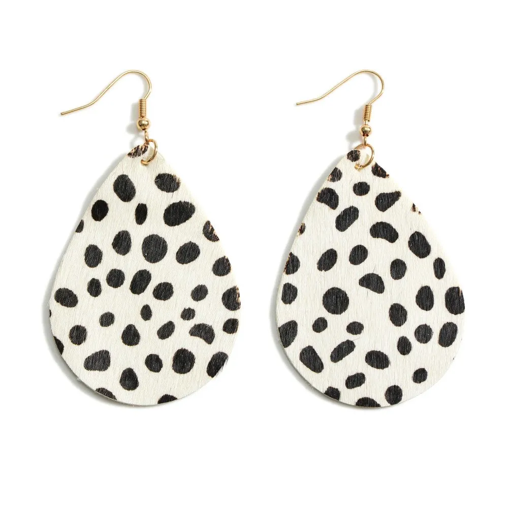 Animal Print Leather Earrings