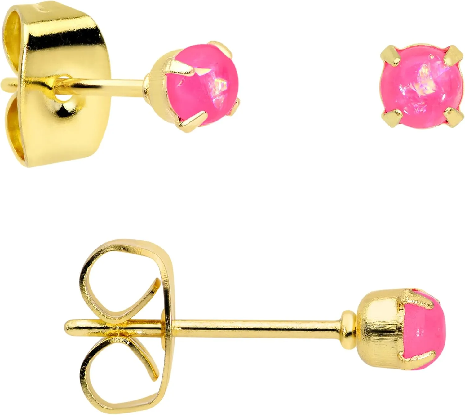 Body Candy Stainless Steel Iridescent Stud Earrings Set of 3 Pierced Post Fashion Earrings Women