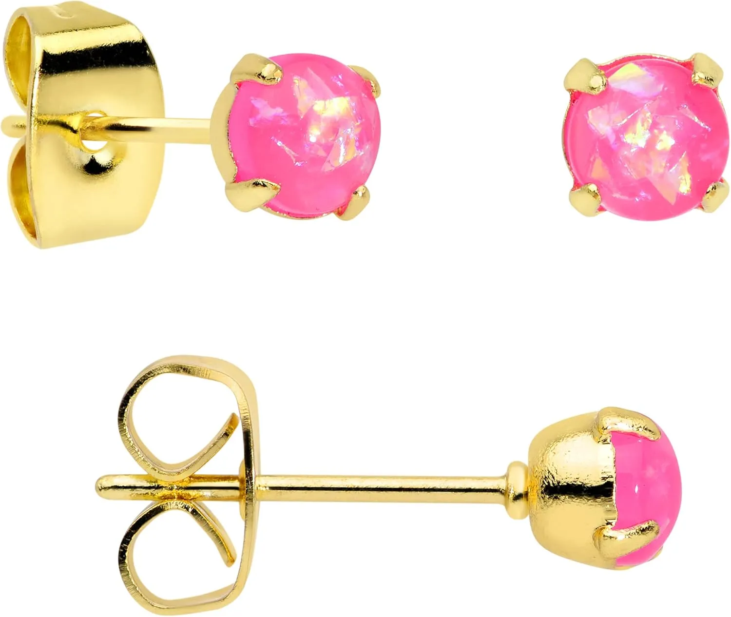 Body Candy Stainless Steel Iridescent Stud Earrings Set of 3 Pierced Post Fashion Earrings Women
