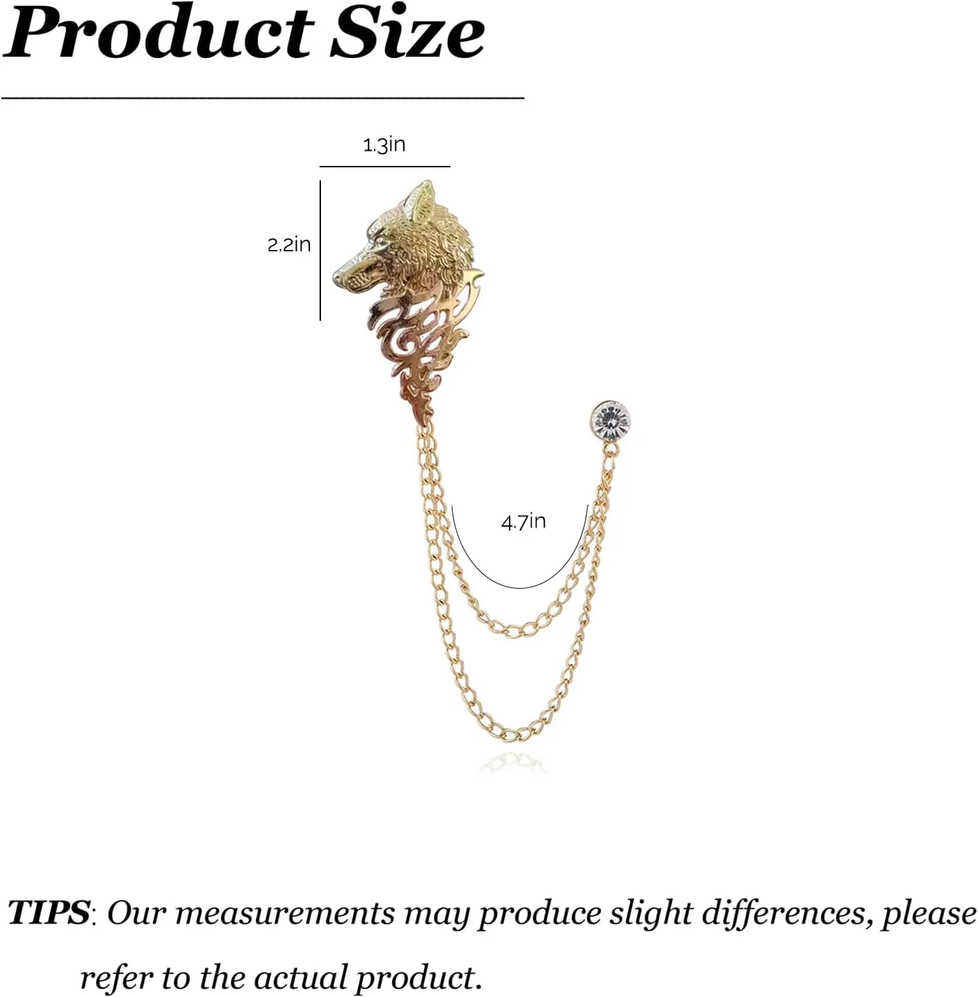 Brooches and Pins for Women Bee Chain Collar Pins for Sambas Safety Brooch Pins for Clothes Business Suit Collar Bar Pin Christmas Pins and Brooches Jewelry Gifts