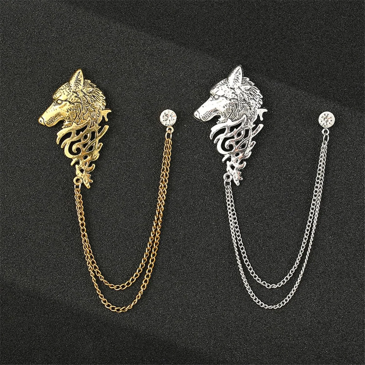 Brooches and Pins for Women Bee Chain Collar Pins for Sambas Safety Brooch Pins for Clothes Business Suit Collar Bar Pin Christmas Pins and Brooches Jewelry Gifts