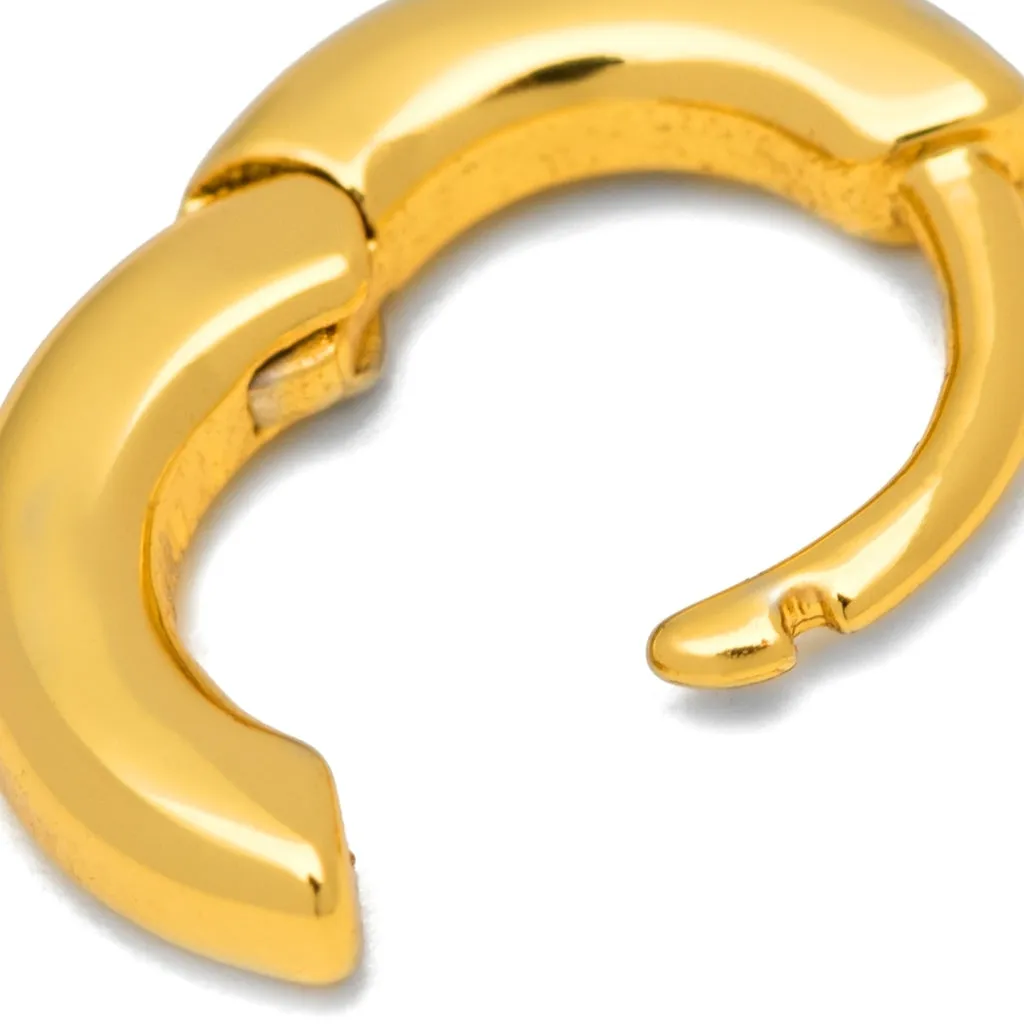Buckle Hoops Small pair - Gold plated