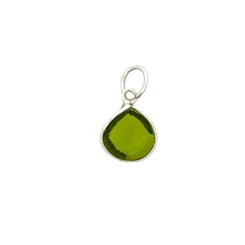 Channel Set Heart Shape Pendant