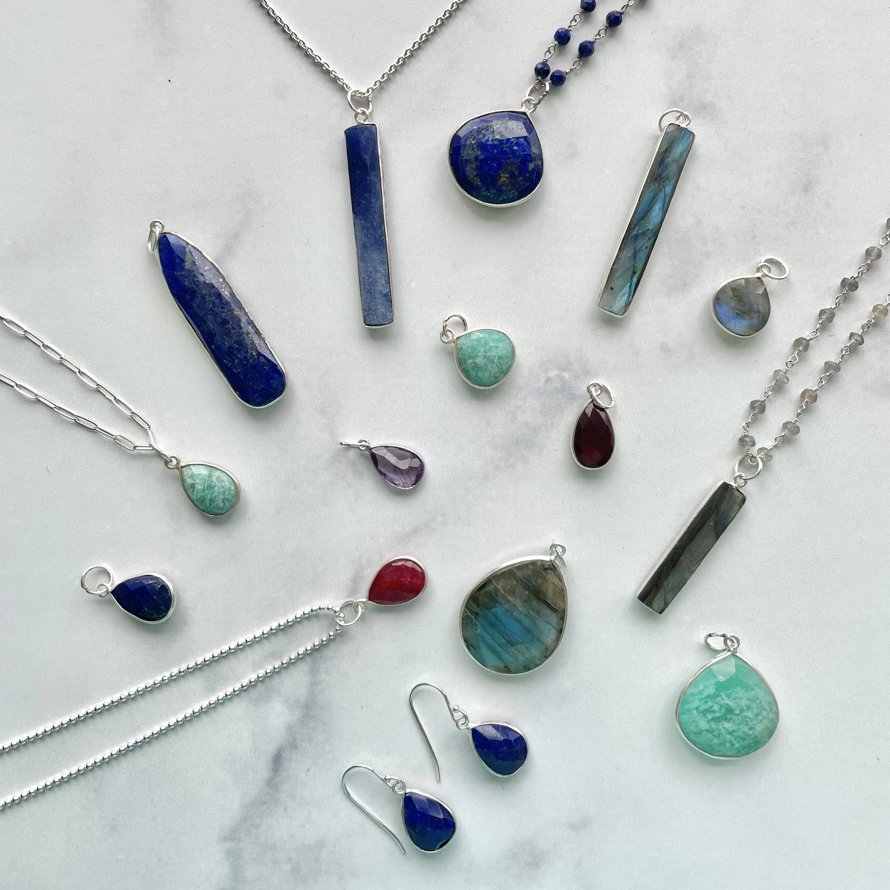 Channel Set Heart Shape Pendant