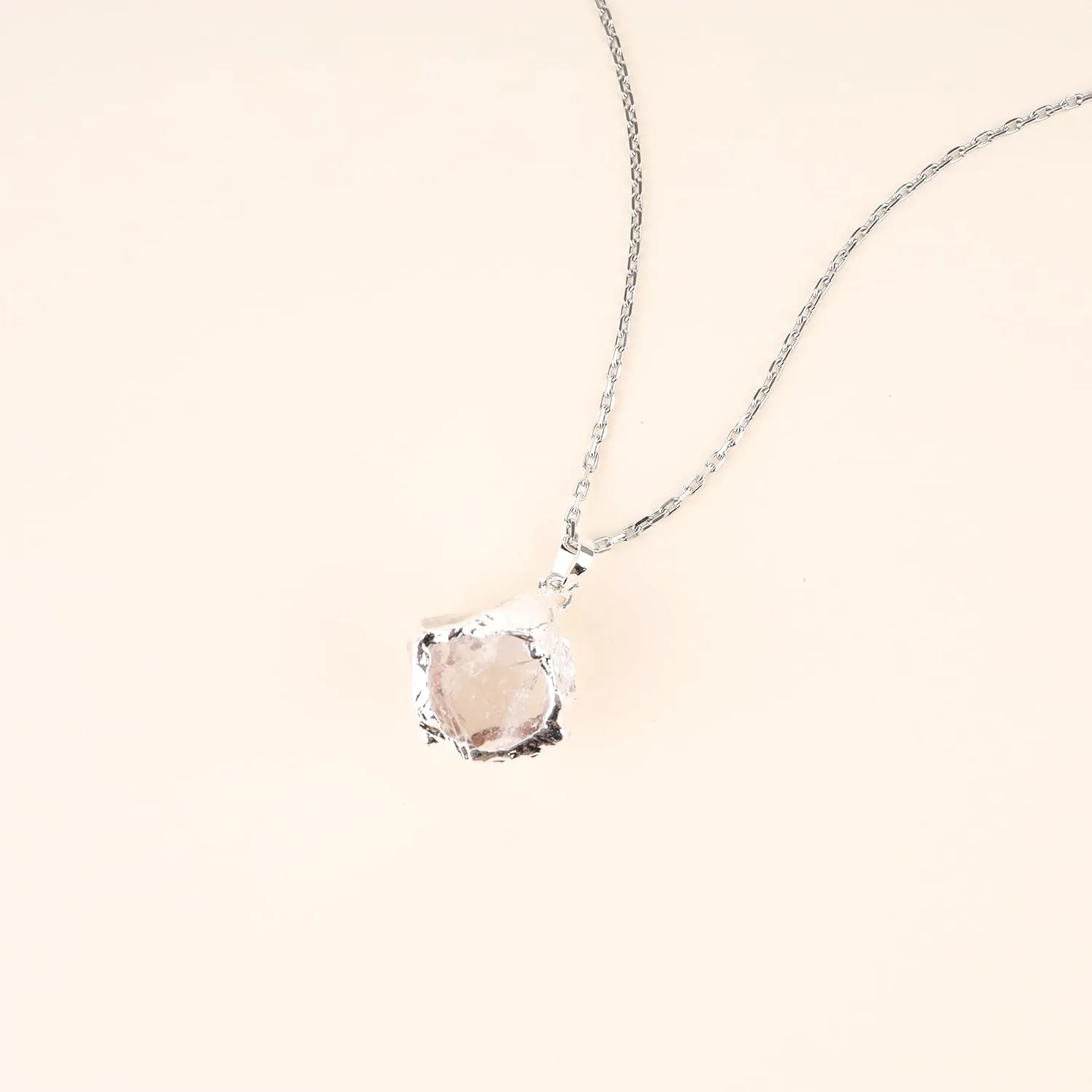 COAI Raw Crystal Necklace for Women, Amethsty Necklace/Clear Quartz Necklace/Agate Necklace/Obsidian Necklace