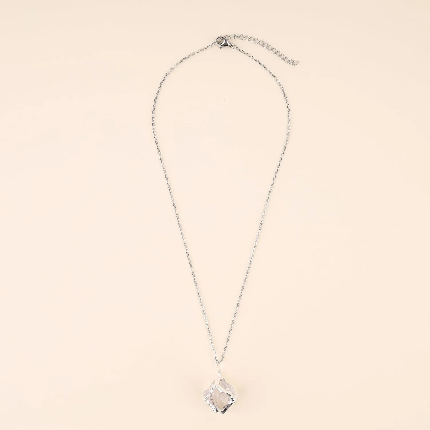 COAI Raw Crystal Necklace for Women, Amethsty Necklace/Clear Quartz Necklace/Agate Necklace/Obsidian Necklace
