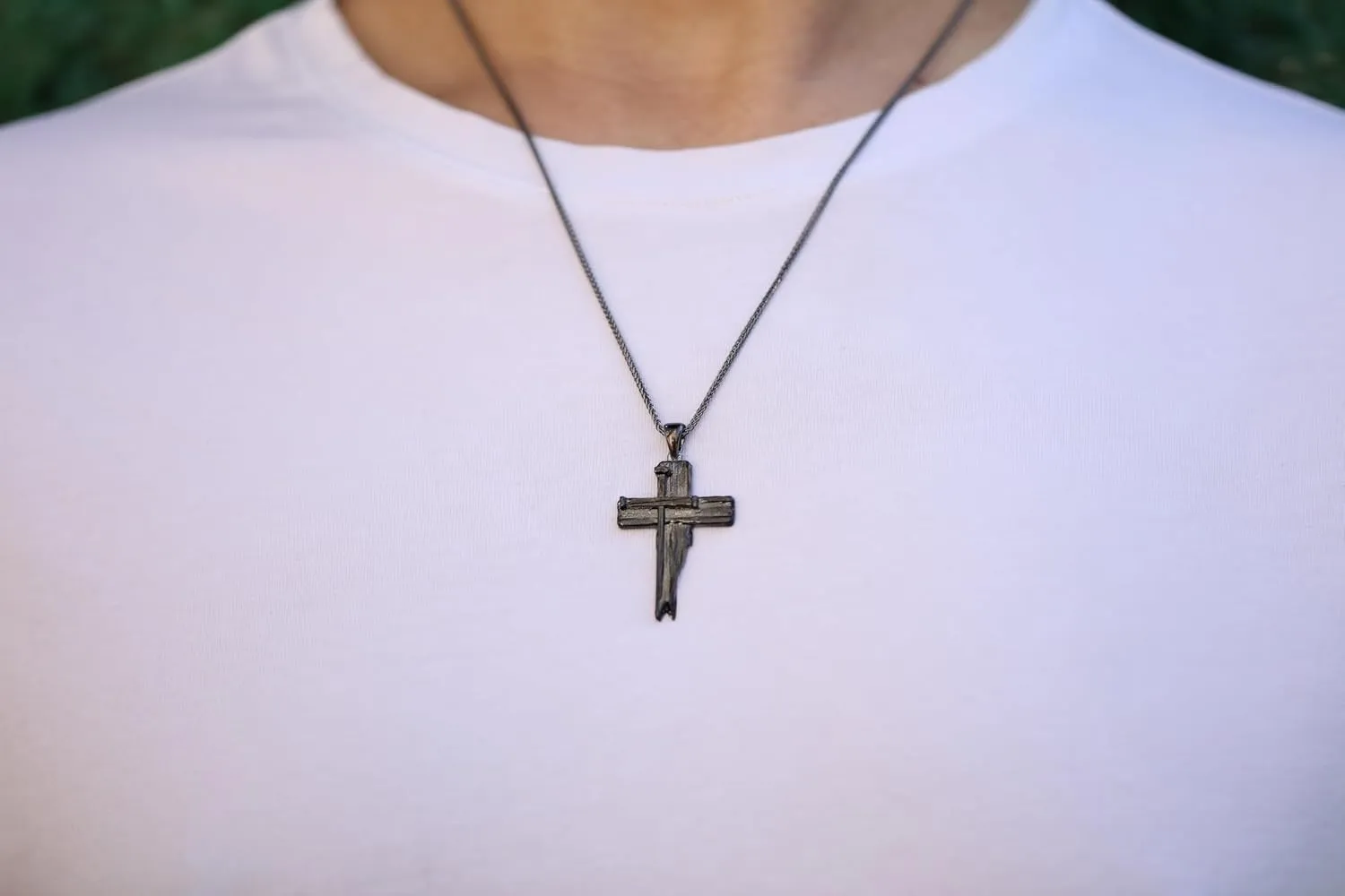 Cross Necklace for Men - Real 925K Sterling Silver Pendant, Timeless Symbol of Faith, Oxidized Silver Crucifix Necklaces