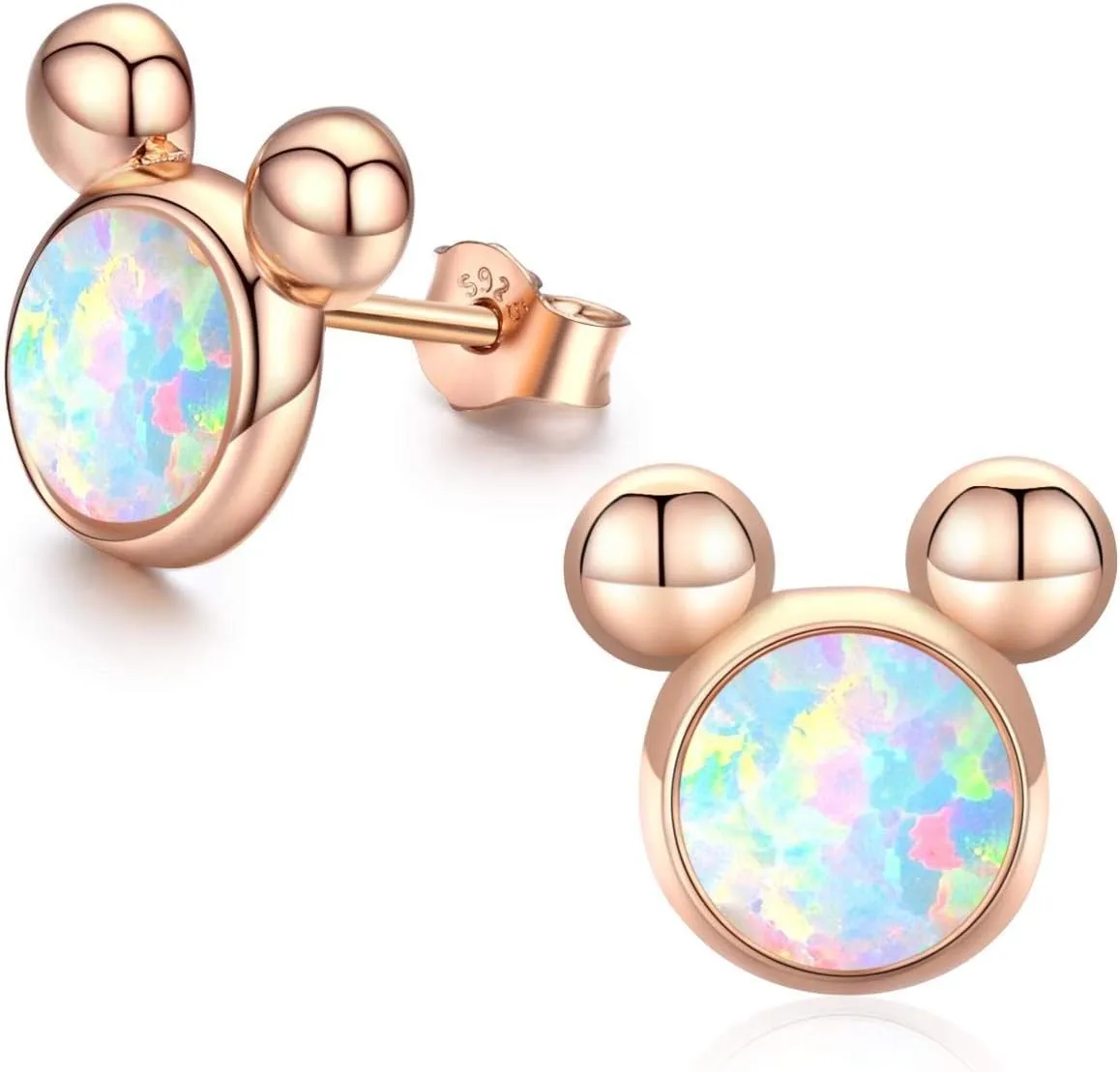 Cuoka 925 Sterling Silver Mouse Stud Earrings,Cute Animal Mouse Pierced Earrings Jewelry for Women