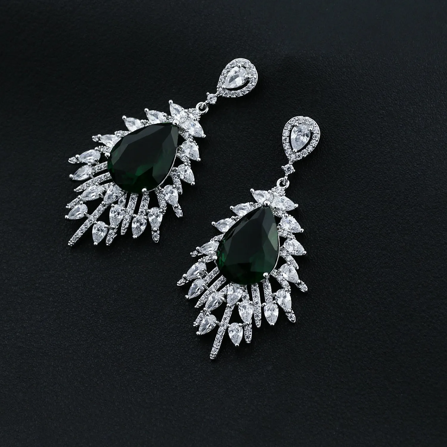 CZ Cubic Zirconia Drop Dangle Bridal Wedding Earring CE10092