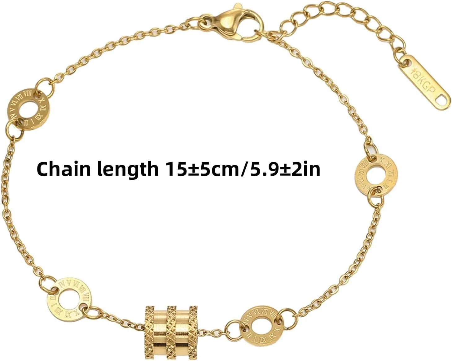 Dainty Gold Bracelets for Women, 14K Gold Plated Adjustable Bracelet Hypoallergen Bracelets for Women Jewelry