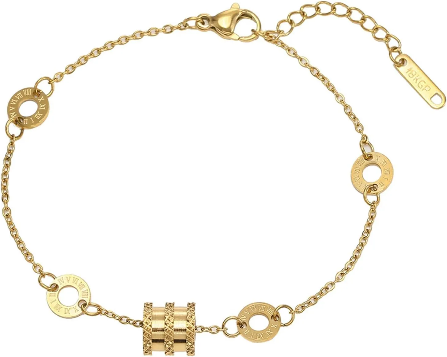 Dainty Gold Bracelets for Women, 14K Gold Plated Adjustable Bracelet Hypoallergen Bracelets for Women Jewelry