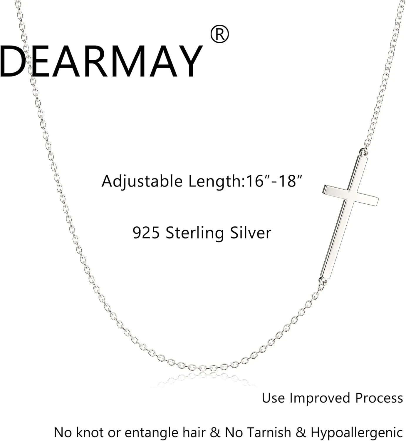 DEARMAY Dainty Cross Necklace for Women, Dainty 14k Gold Filled/Silver Cross Necklaces Simple Layered Small Cross Choker Necklace Thin Chain Necklaces Aesthetic Jewelry for Women Gift