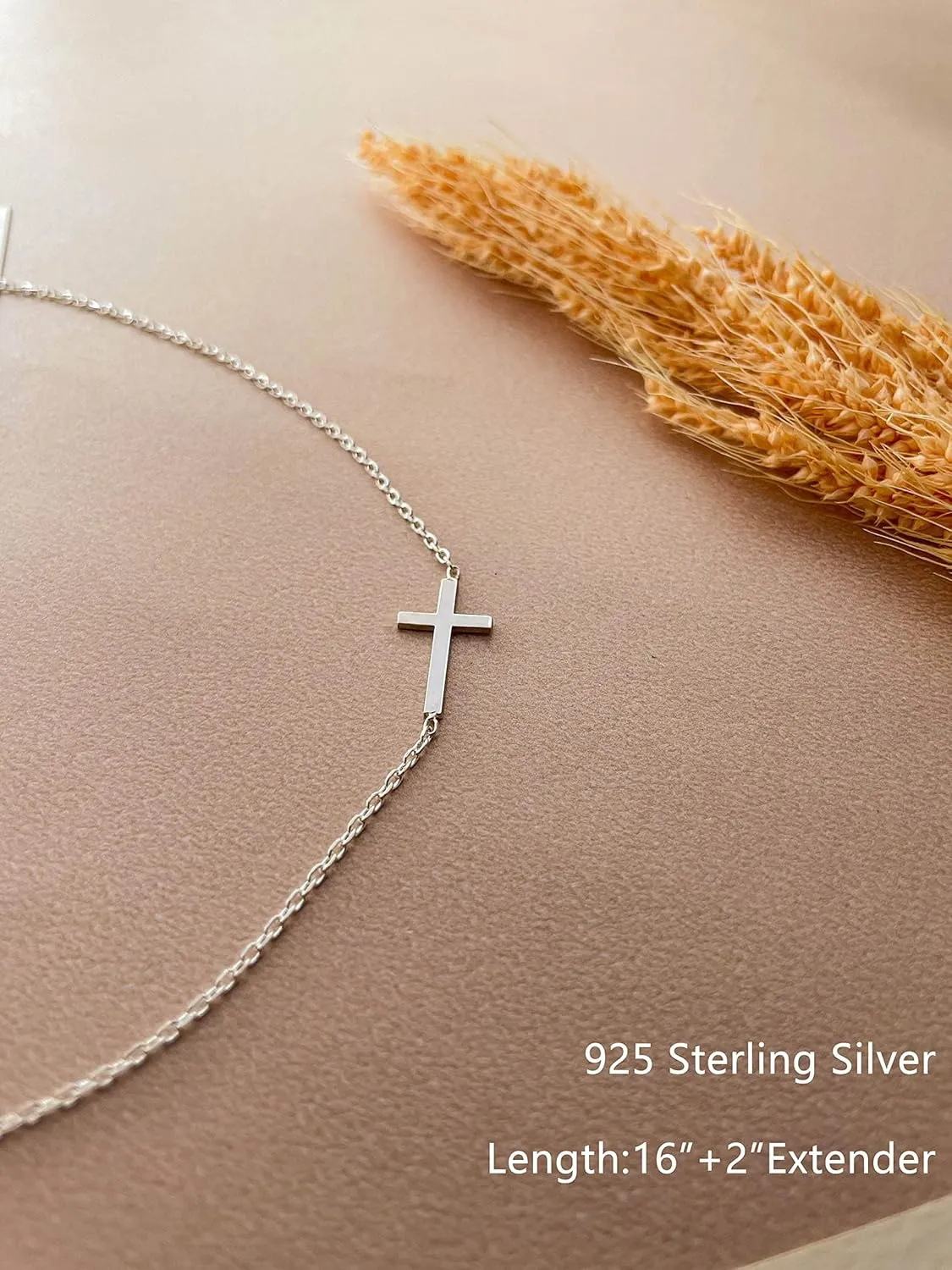 DEARMAY Dainty Cross Necklace for Women, Dainty 14k Gold Filled/Silver Cross Necklaces Simple Layered Small Cross Choker Necklace Thin Chain Necklaces Aesthetic Jewelry for Women Gift