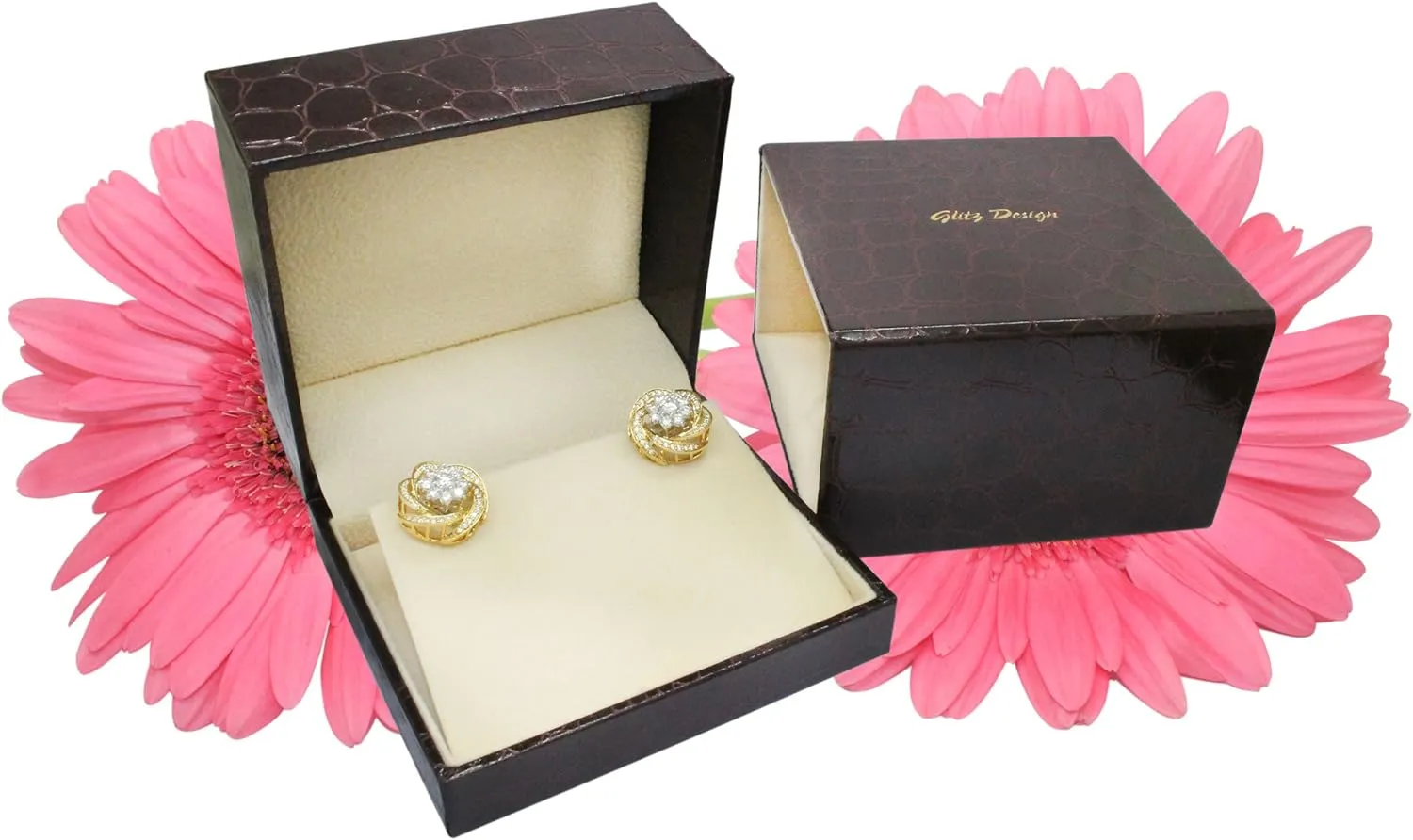 Diamond Earrings for women Princess Cut studs Gift Box Authenticity Cards (F, SI1)