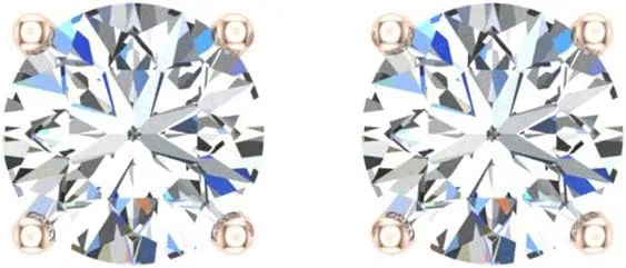 Diamond Stud Earrings for women-mens 14K White Gold 0.06 ct t.w. Gift box Authenticity Cards