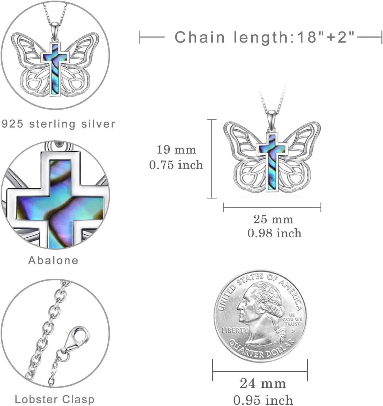 Dragonfly/Butterfly/Owl Necklaces for Women 925 Sterling Silver Moonstone Witch/Evil Eye/Celtic Cross Pendant Necklaces Boho Jewelry Gifts for Women