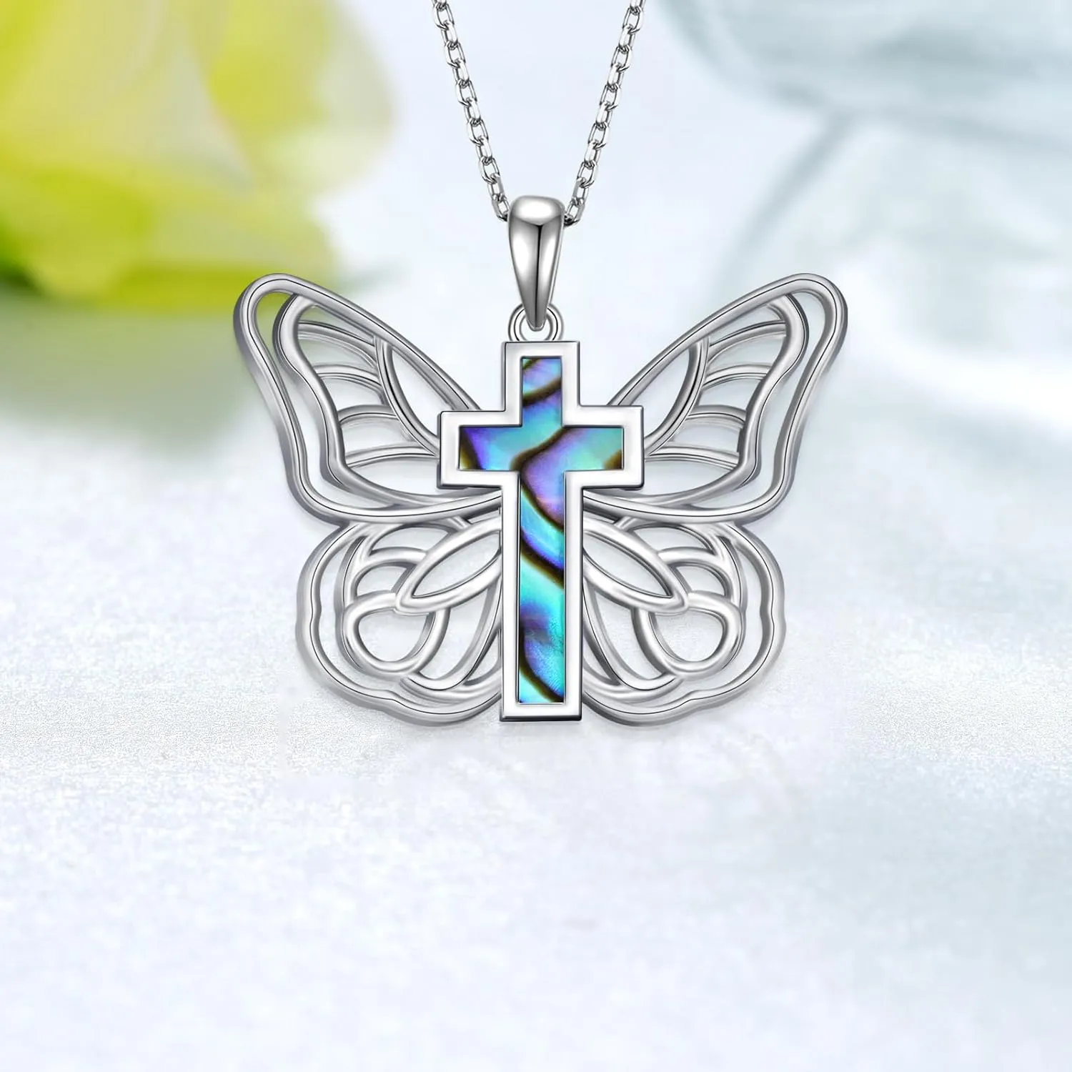 Dragonfly/Butterfly/Owl Necklaces for Women 925 Sterling Silver Moonstone Witch/Evil Eye/Celtic Cross Pendant Necklaces Boho Jewelry Gifts for Women