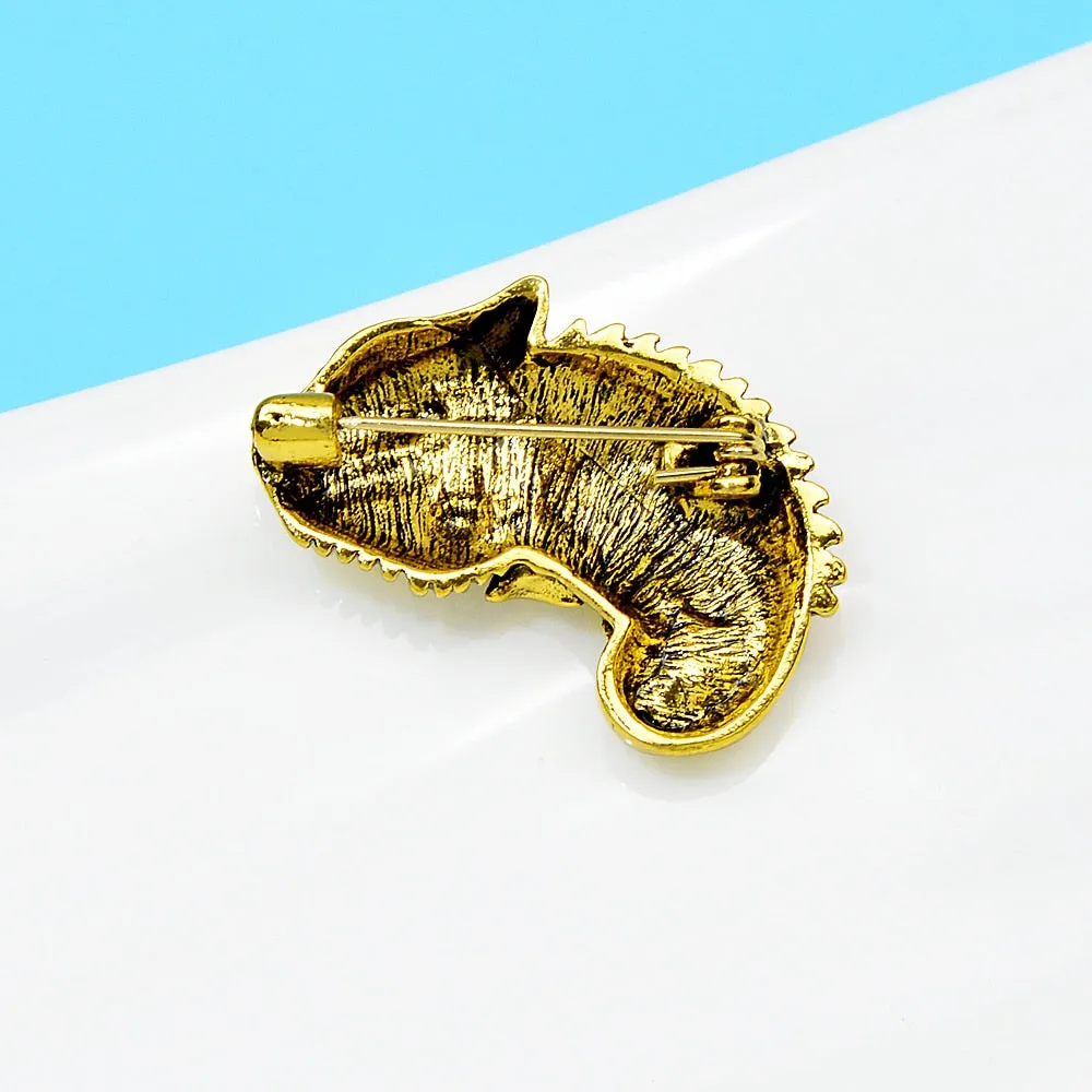 Enamel Chameleon Brooch Animal Pin Fashion Lizard Jewelry