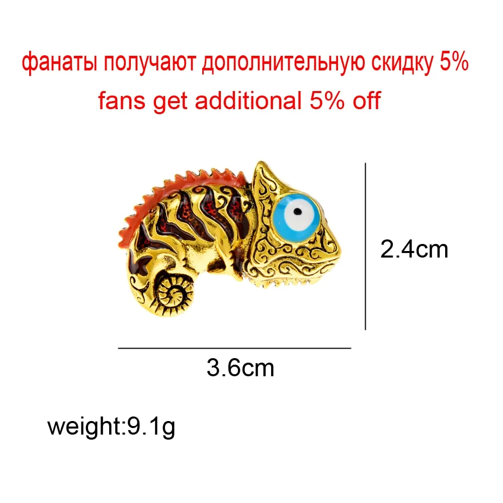 Enamel Chameleon Brooch Animal Pin Fashion Lizard Jewelry