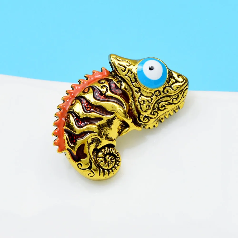 Enamel Chameleon Brooch Animal Pin Fashion Lizard Jewelry