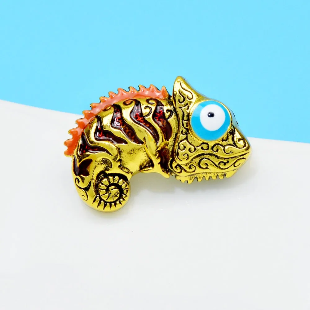 Enamel Chameleon Brooch Animal Pin Fashion Lizard Jewelry