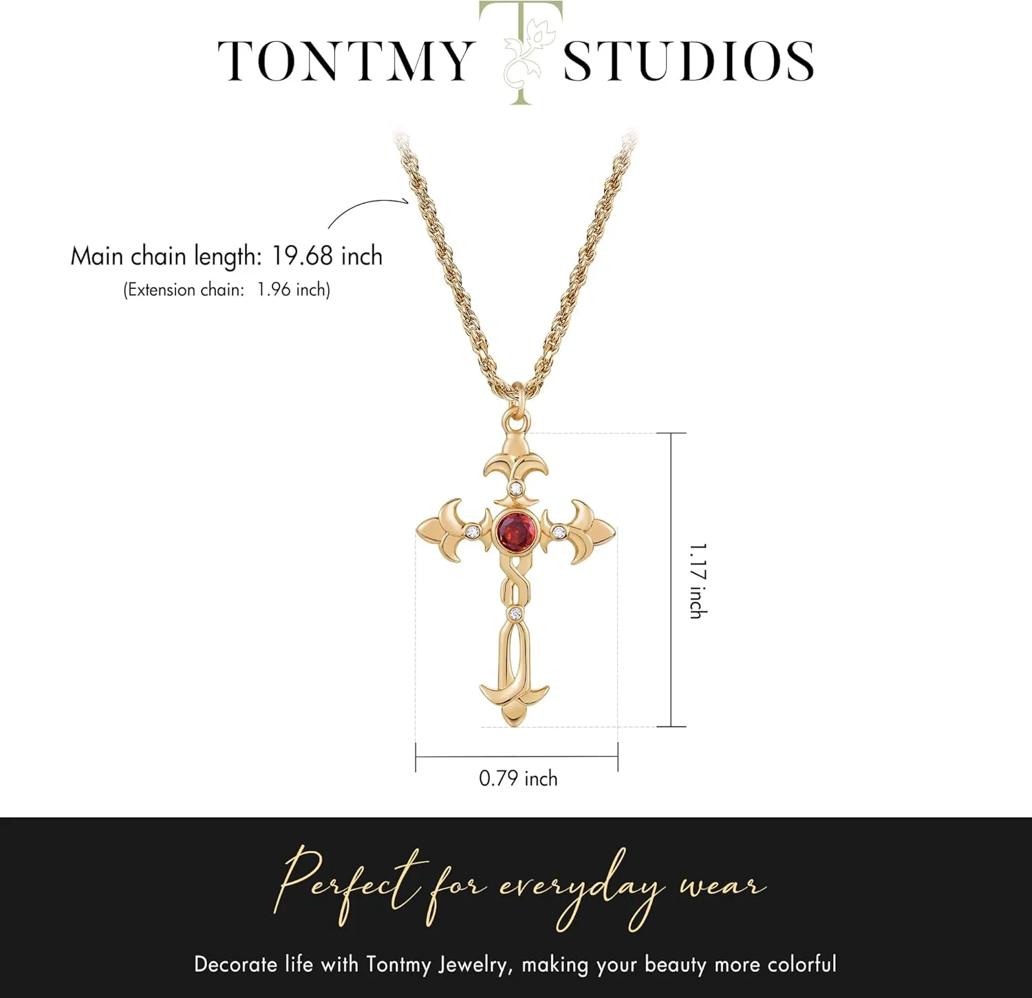 Gold Cross Necklaces for Women 14K Gold Plated Dainty Cubic Zirconia Cross Charm Pendant Necklace Cute Cross Faith Jewelry