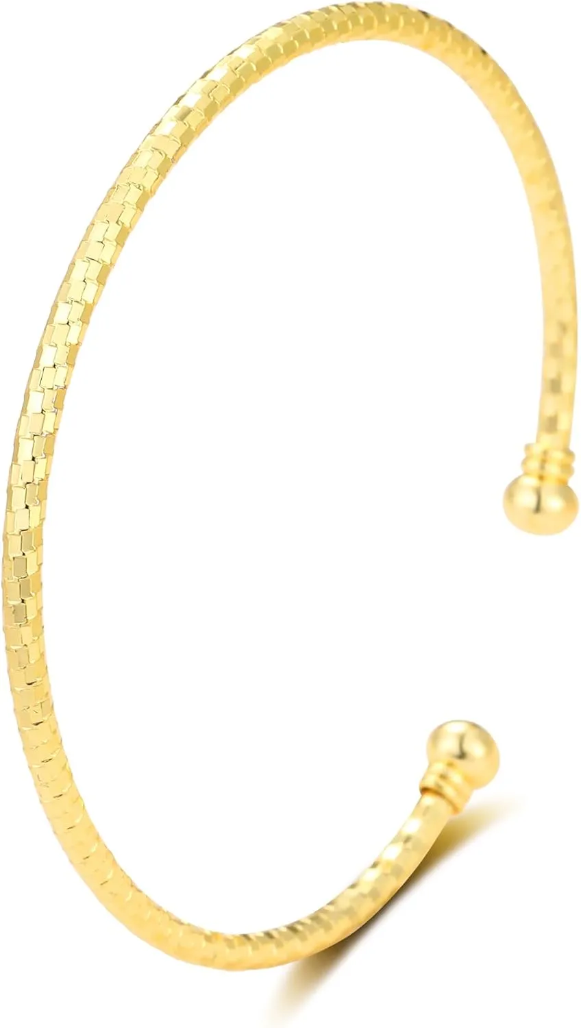 Gold Cuff Bracelets for Women - Gold Bangle Bracelets Trendy - Gold Plated Minimalist Lightweight Bracelet Jewelry