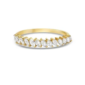 HalfWay Marquise Diamond Eternity Band Ring (0.60 ct.) in 14K Gold