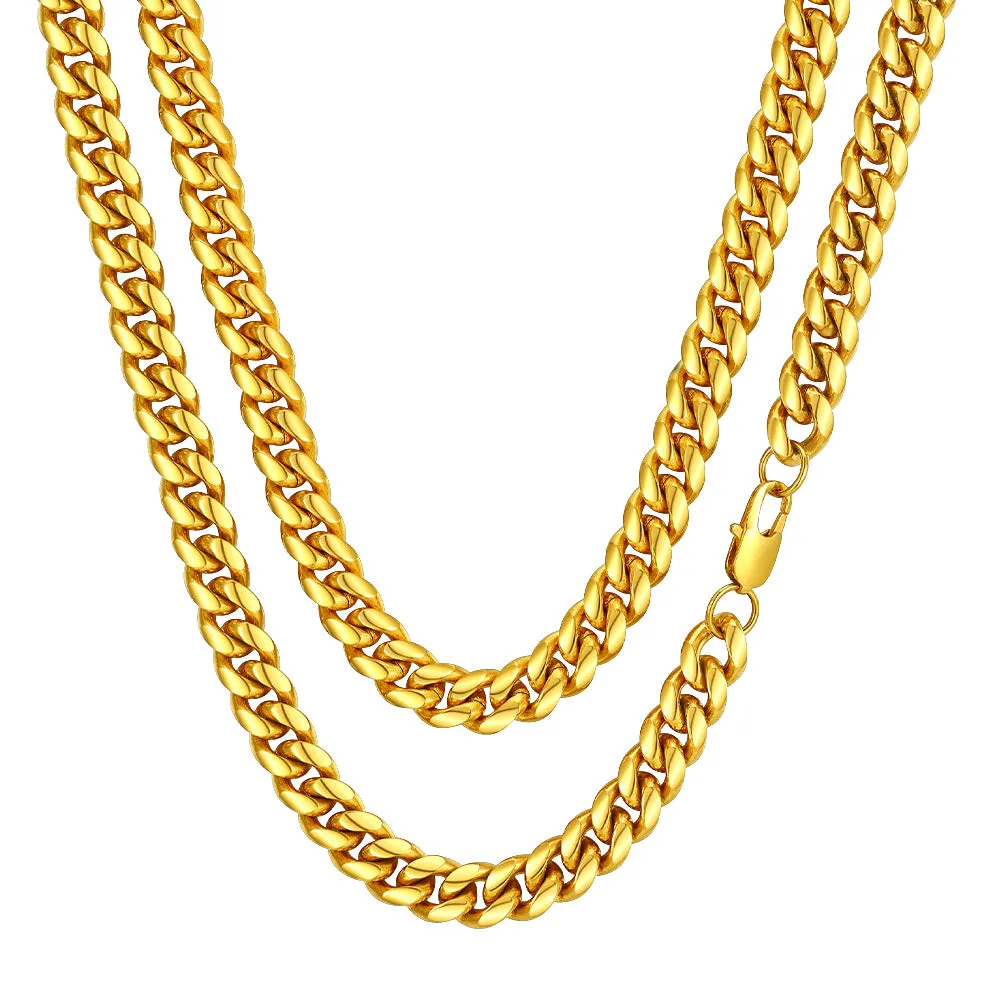 Hip Hop Miami Cuban Chunky Chain Necklace for Men