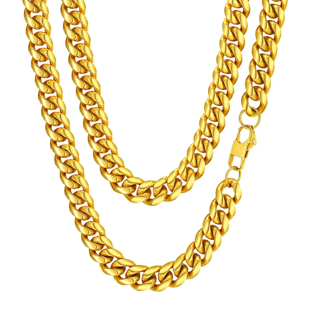 Hip Hop Miami Cuban Chunky Chain Necklace for Men