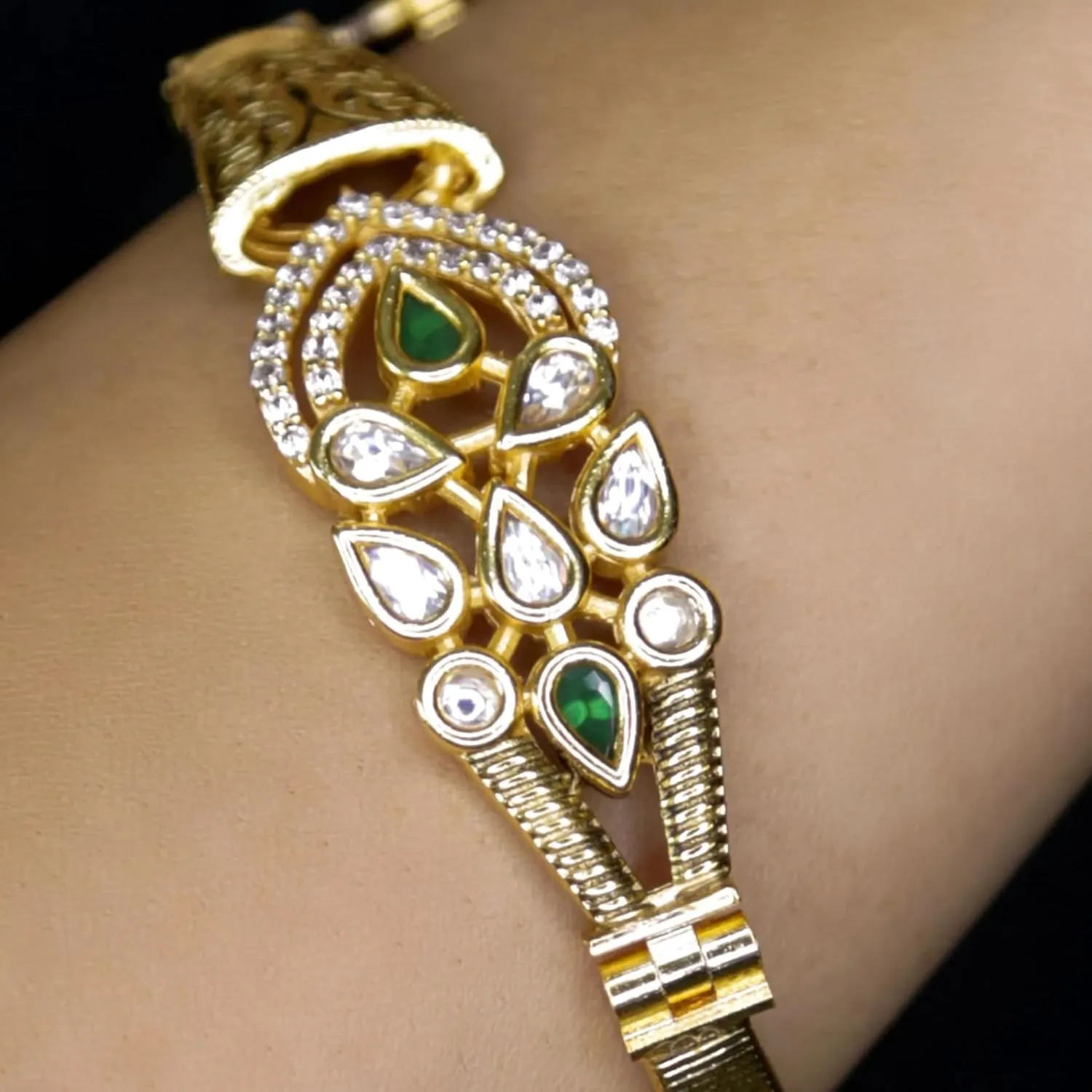 LOVENSPIRE Gold Plated Bangle Bracelets Kada for Women Indian Bangle Bracelet Jewelry Kangan for Mothers Day Valentines Anniversary Birthday Gifts for Her Mom Wife Girlfriend
