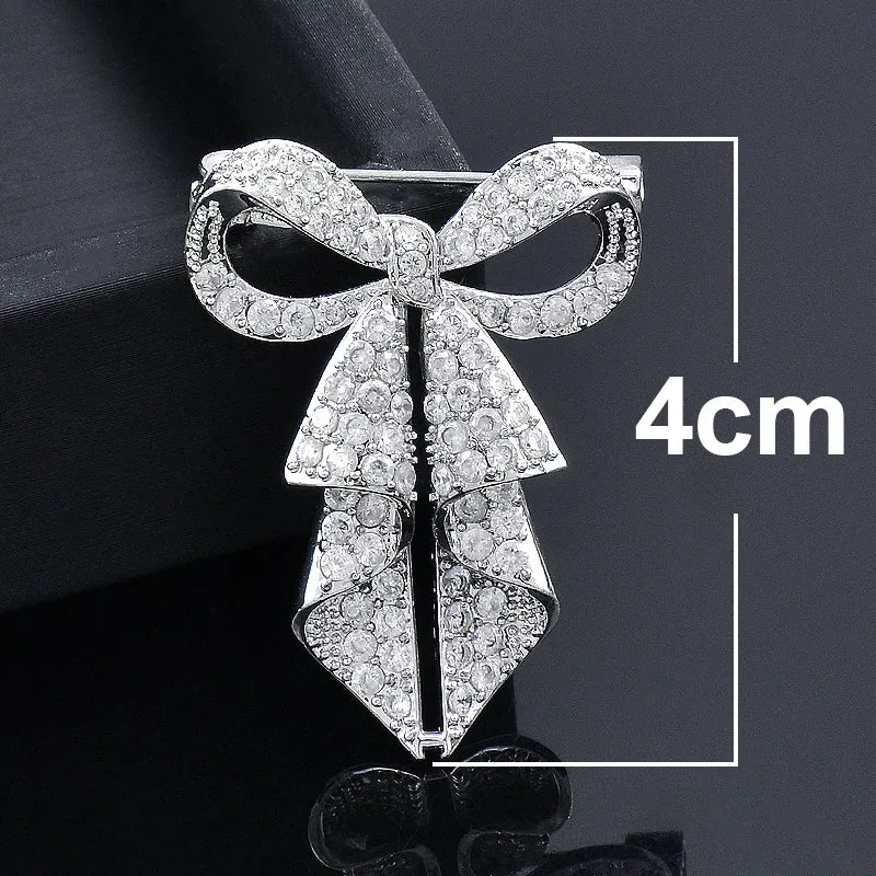 Luxurious Bowknot Owl Sailboat Crown Leaves Pearl Women's brooch