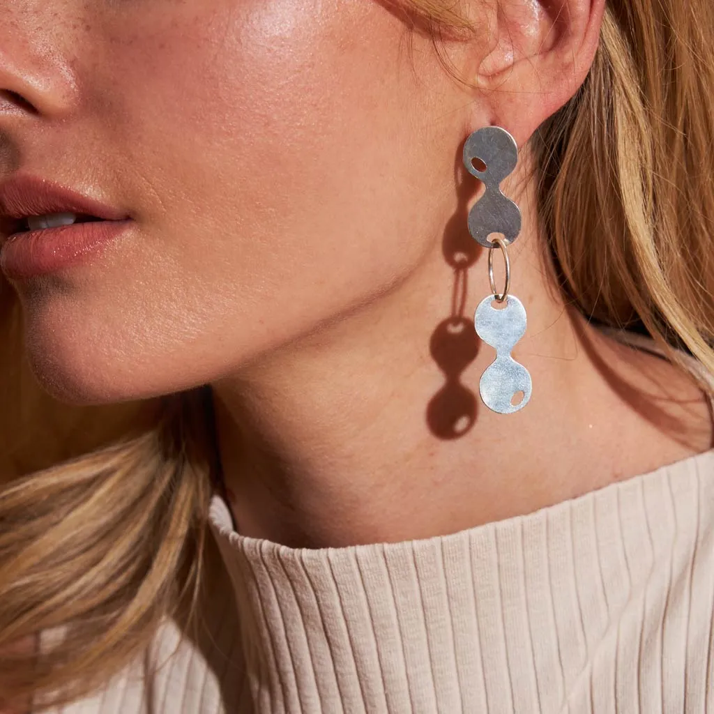 Martini Dangle Earrings - Sterling Silver
