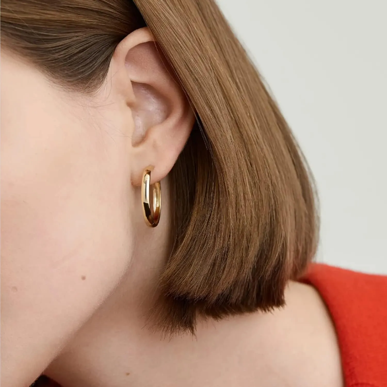 Milacolato Gold Hoop Earrings for Women Small Huggie Hoop Earrings | 14K Gold Plated Sterling Silver Hoop Earrings | Cartilage Hoop Earrings | 12/18/25mm